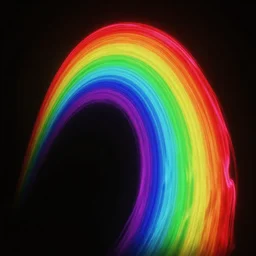 a flame made of rainbows, high contrast, vibrant colors, digital art, 4k