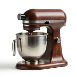 rustic stand mixer, professional product shot, isolated on a pure white background, centered, entire object in frame, sharp focus, soft studio lighting