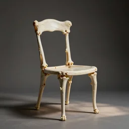 a chair made out of bones,