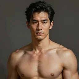painted portrait of male, black hair masculine, mature handsome upper body muscular torso fantasy, intricate, elegant, extremely detailed digital painting trending artstation concept art heroic portrait sharp focus, illustration, art by greg rutkowski magali villeneuve gaston bussiere