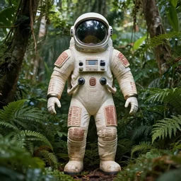 ancient precolumbian astronaut suit found in the jungle,