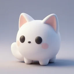 A cube shaped like a cat, artstation render