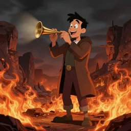 uncle junior soprano preaching about the eternal hell fire cartoon series