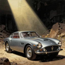 moebius comic art, the incal, maserati tipo 1 5 1, cinematic moebius illustration, painting, film still, blade runner 2 0 4 9