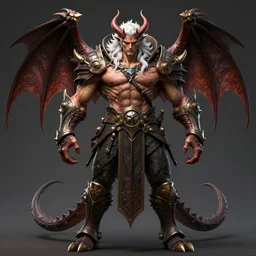 complex 3 d render hyper realistic full length illustration of a handsome! powerful athletically built white haired demon necromancer, asura arms, d & d, medieval fantasy, draconic, character design, concept art, 8 k, hd, epic scene, dante's inferno, symmetrical, art by takeshi obata + billelis + hirohiko araki