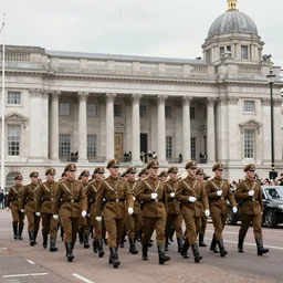 military parade through a liberated london, 1 9 4 5