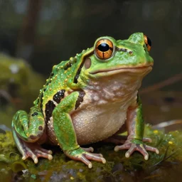 a portrait of a 🐸 in a scenic environment by by edwin austin abbey