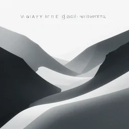 valley of the glacial whispers, minimal digital art with geometric graphics. no text, no watermarks, music album art.