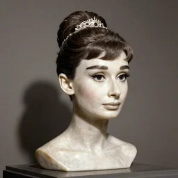 Victory statue has Audrey Hepburn\'s head