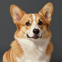 a realistic portrait of the soviet space dog, artwork by akira, trending on artstation, breed corgi mussle
