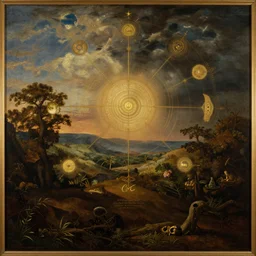 a lost painting of nicolas poussin, occult symbolism, very detailed