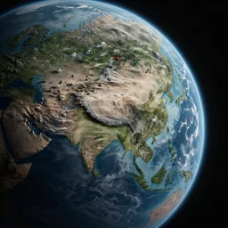 map of a planet