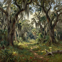 A Beautiful Wilderness Landscape in Old Florida, by Martin Johnson Heade
