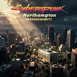 Cyberpunk version of Northampton, Massachusetts