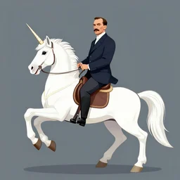 ataturk riding a unicorn