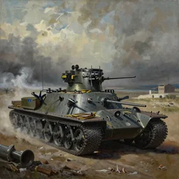 world war 3, oil painting,