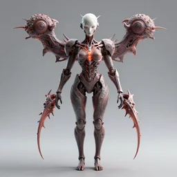 symetric portrait of an humanoid that is controlled by a cross dimensional entity, mandelrot 3 d render