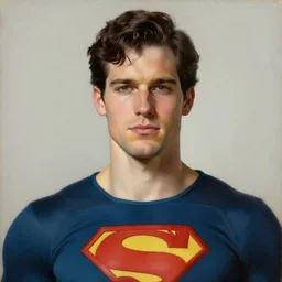 a handsome man. he is a superhero, dressed as a superhero. clean elegant painting, beautiful detailed face. by artgerm and greg rutkowski and alphonse mucha n - 6