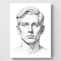 white dry needle print polish poster conceptual figurative post - morden monumental portrait made by escher, highly conceptual figurative art, intricate detailed illustration, controversial poster art, polish poster art, geometrical drawings