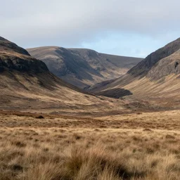 Scottish mountains mixed with desert landscape - n 9