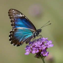 a tiger swallowtail blue morpho hybrid butterfly