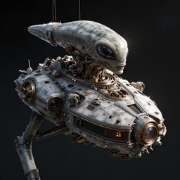 military spaceship of alien brainsuckers in space, galaxy, steampunk, fine details, studio lighting, subtle shadows, art by katsuya terada, photorealism, hyper realism, octane render, hyper detailed, canon eos r 3, f / 1. 4, iso 2 0 0, 1 / 1 6 0 s, medium shot, 8 k, raw, unedited, in - frame,
