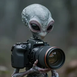 beautiful photography of a grey alien, photorealistic, Canon eos M50, 50mm, cinematic, trending on Artstation