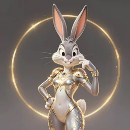 portrait of apex legends bugs bunny, intricate, elegant, glowing lights, highly detailed, digital painting, artstation, glamor pose, concept art, smooth, sharp focus, illustration, art by artgerm and greg rutkowski, artey freytag