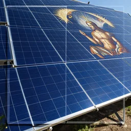 mythological mystical solar panel by leonardo da vinci
