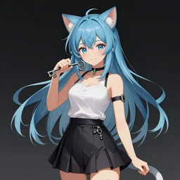 a beautiful anime catgirl by Krenz Cushart, anime key visual, trending on behance, featured on artstation