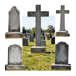 graveyard, photograph cutout collage