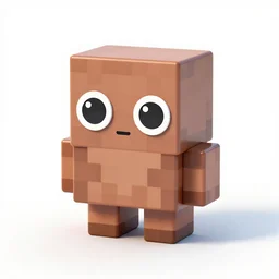 tiny mixels creature made of one brick, big round cute eyes, quadrupedal, cute looking, blocky shape, kawaii, sharp focus, character, game concept art, blocky, lego mixels, flat toon style like katamari damacy inspired, pokemon inspired, promotional poster art, high quality voxel render