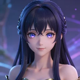 Anime Teenage female Mage, outdoors lighting, astral background, detailed face,symmetrical face and body, confident, smile, detailed moisture, detailed droplets, detailed intricate hair strands, DSLR, ray tracing reflections, eye reflections, focused, unreal engine 5, vfx, post processing, post production, Arcane Style, 8k