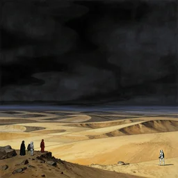 still from Star Wars in the style of Moebius