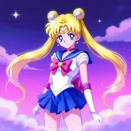 retro vaporwave pastelpunk celestialcore gradient synth wave cloud ripple wireframe visualizer, sailormoon manga illustration