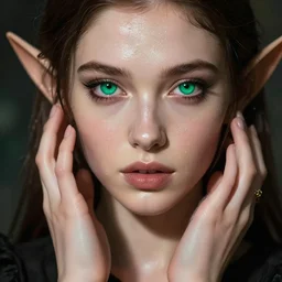 epic masterpiece portrait alice through the looking glass,  sweaty skin, hyperrealistic, octane render, cinematic, beautiful face and flawless skin, perfect hands, emeralds by Edgar Maxence and Ross Tran and Michael Whelan, Legends of Runeterra