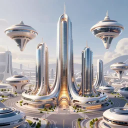 highly detailed futuristic metaverse city architecture by Oscar Niemeyer , in the style of pixar animation, floating buildings, reflective lighting, empty streetscapes, surrounded by lush colorful vegetation, puddles of water, stunning volumetric lighting, sunrise, vivid colors, trending on Artstation, 8k, ray tracing, hyper detailed, unreal engine 5, cinematic, epic lighting, cryengine, octane render, cyberpunk, red and orange glow, vibrant