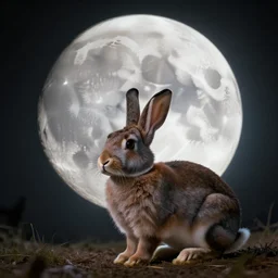 rabbit on the moon