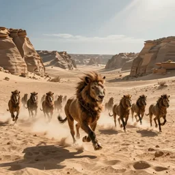 beast running in karst desert, alena aenami, petros afshar, noah bradley, anton fadeev, anato finnstark, steve henderson, filip hodas, mark keathley, thomas kinkade, phil koch, gilbert williams, mike winkelmann, beeple