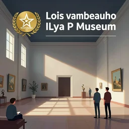 ui art of museum indoor venue, clean vector art by lois van baarle, ilya kuvshinov, kilian eng,