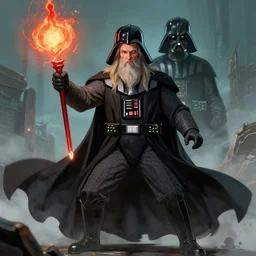 gandalf turning in to Darth Vader, trending in artstation