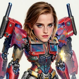 emma watson studio portrait of legitimate kind colorful female divine mech paladin transformers absurdly beautiful, elegant, young sexy elegant woman, super fine surreal detailed facial illustration by kim jung gi, iraq nadar, intricate lines, clear focus, vivid colors, matte, octopath voyager, final fantasy, unreal engine highly rendered, global illumination, radiant light, intricate environment