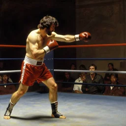 Bob Ross in a boxing ring by William-Adolphe Bouguereau