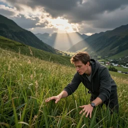 youtuber reacting to touching grass