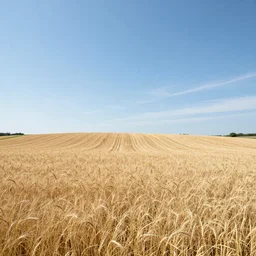 Un énorme champ de blé, géant, magnifique, en France.