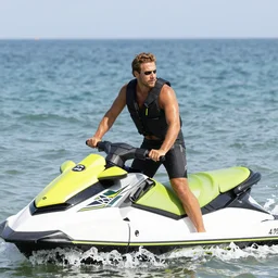 morbius riding a jet ski