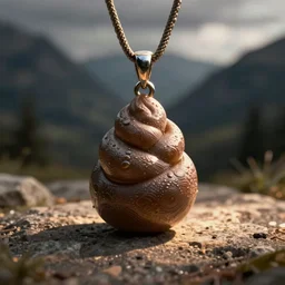 a stunning real bird poop pendant necklace