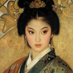 full character of a ancient chinese female warrior, big eyes, character design, painting by gaston bussiere, katsuya terada, nc wyeth, greg rutkowski, craig mullins, vermeer, frank frazetta, mucha, trending on artstation, jeffery catherine jones