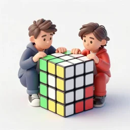 rubik's cube, chill vibes, sylvain sarrailh and anton fadeev, trending on artstation