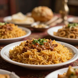 close - up focused dslr photograph of an sudanese dinner, 8 k, high detail, volumetric lighting, hyperrealism, aesthetically pleasing, studio lighting, trending